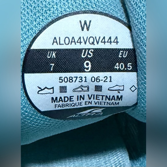 Altra Womens Rivera Running Shoes Aqua Teal Blue Sneakers - Womens size 9 - Picture 7 of 8